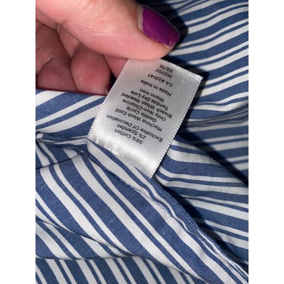 Talbots Women Size 8 Petite Stripped Tank Style Blouse - Picture 7 of 7